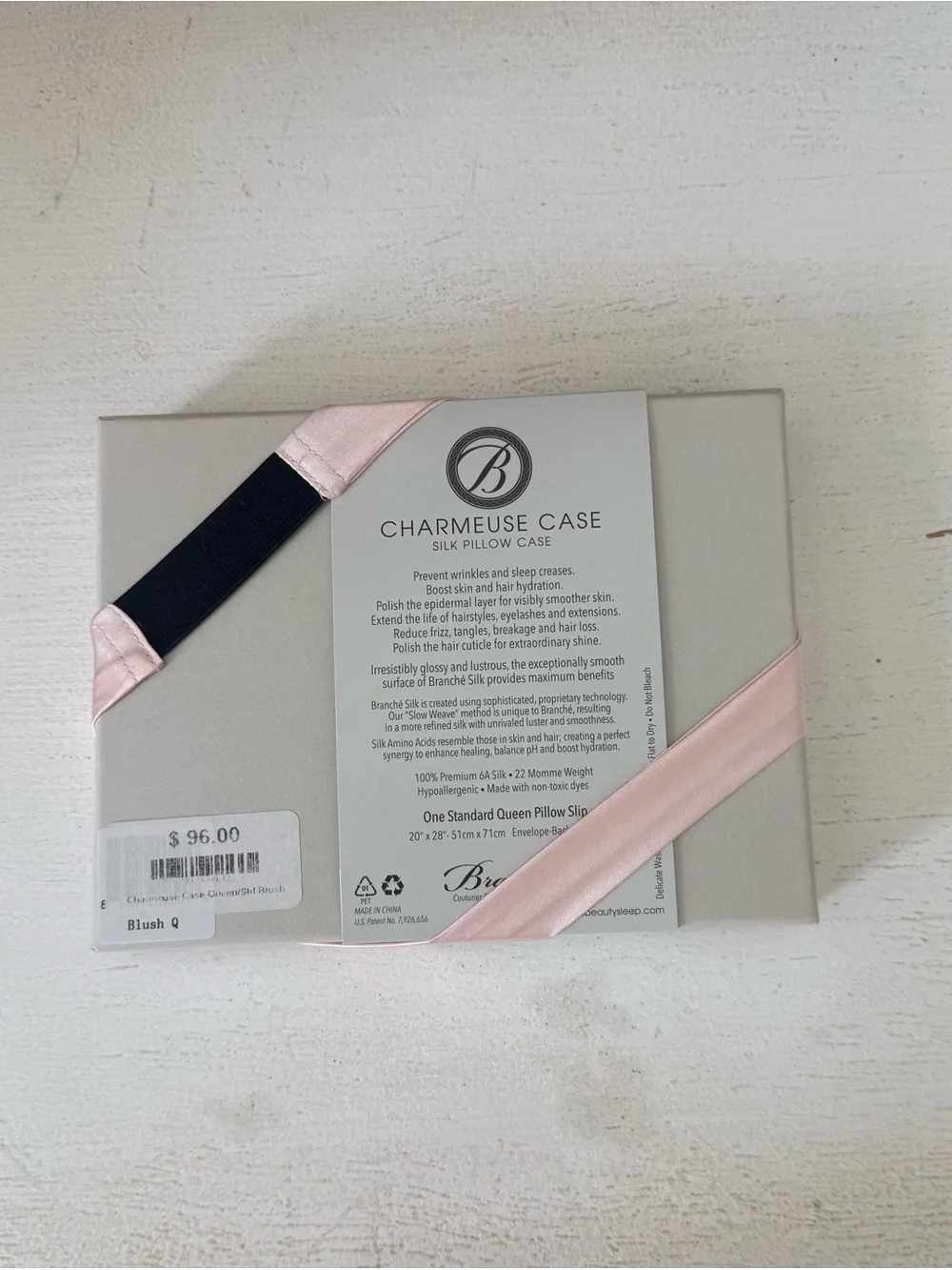 Branche Beauty Charmeuse Silk Queen/Standard Pillow Case - Blush -NWT